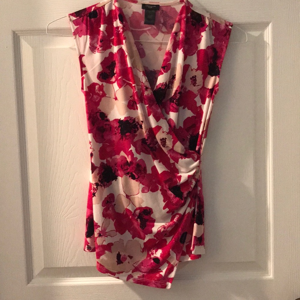 Faux Wrap Floral Top
